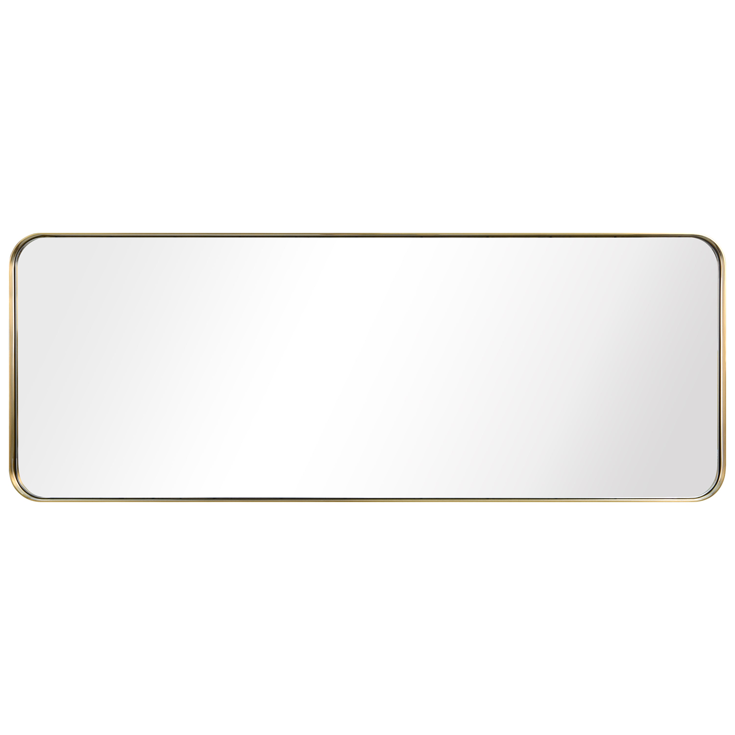 Ultra Brushed Gold Stainless Steel Rectangular Wall Mirror