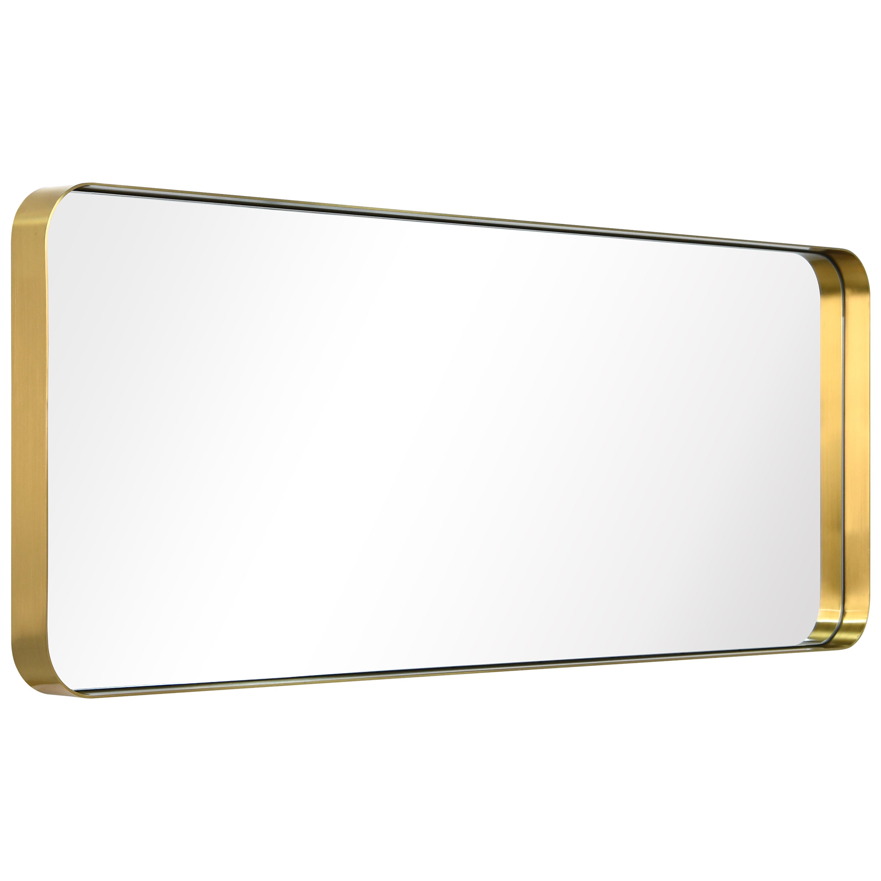 Ultra Brushed Gold Stainless Steel Rectangular Wall Mirror