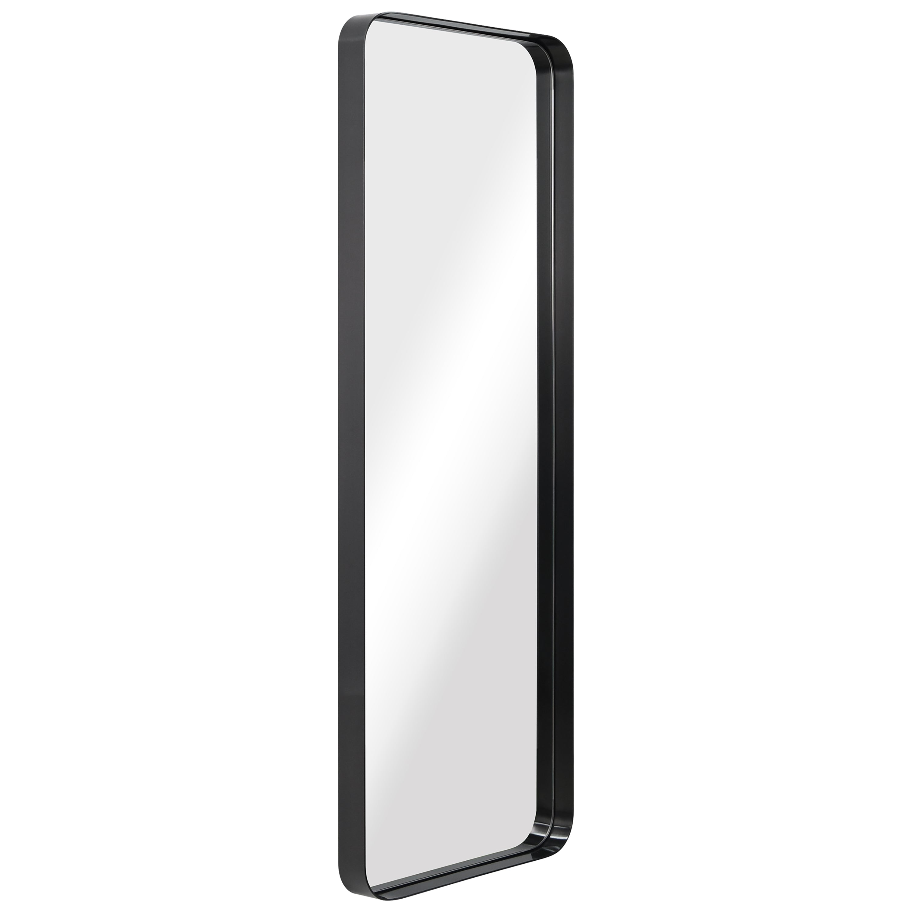 Ultra Brushed Black Stainless Steel Rectangular Wall Mirror