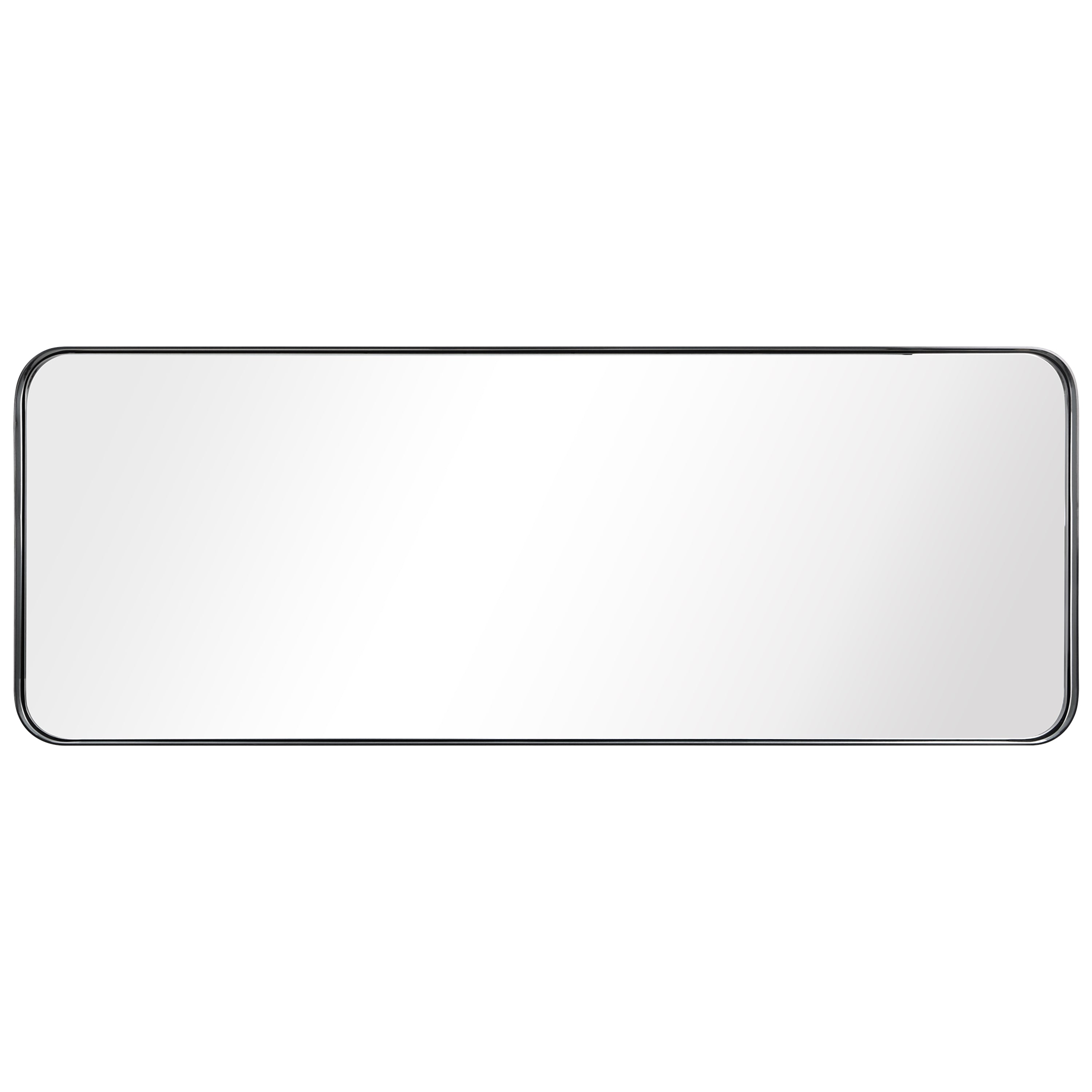 Ultra Brushed Black Stainless Steel Rectangular Wall Mirror