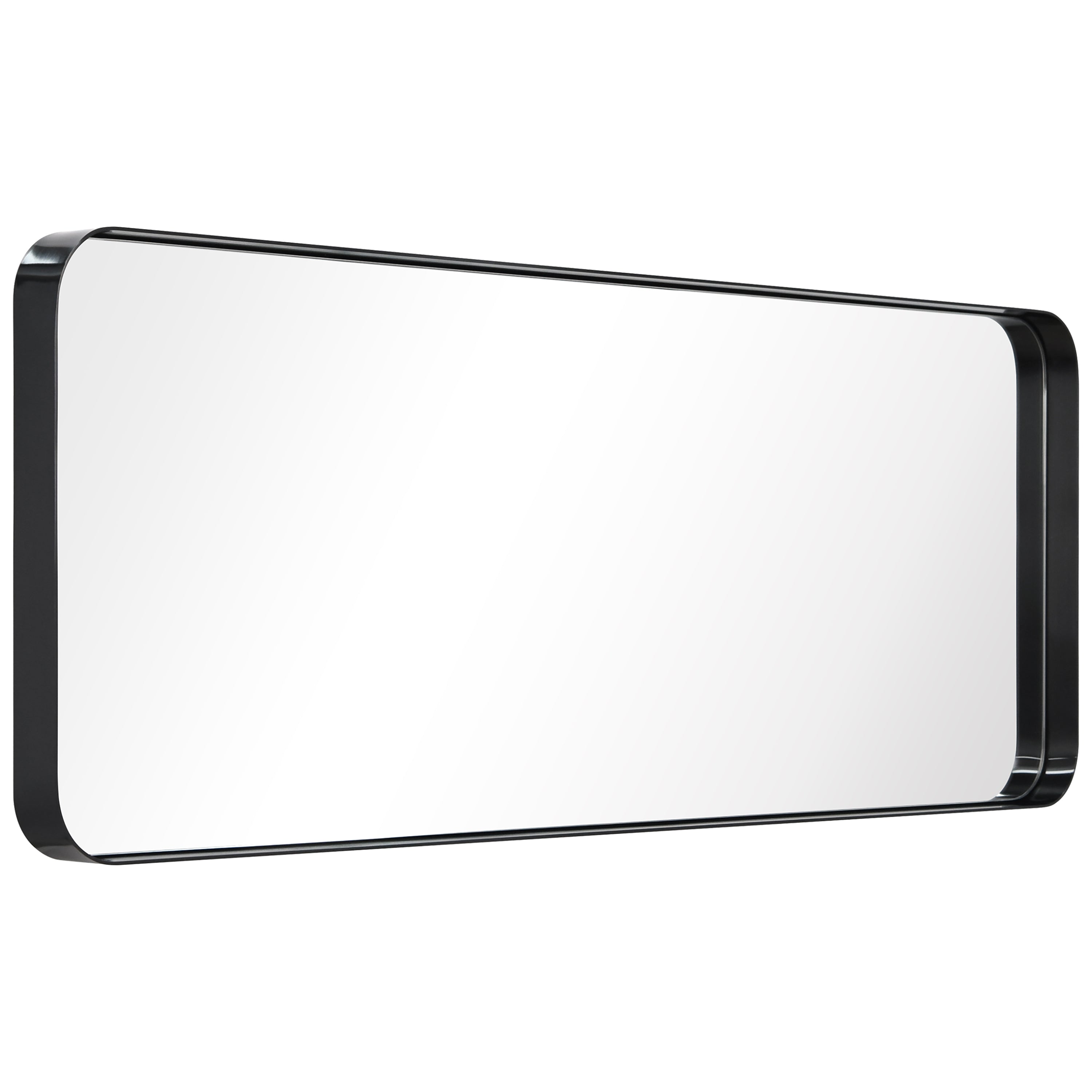 Ultra Brushed Black Stainless Steel Rectangular Wall Mirror