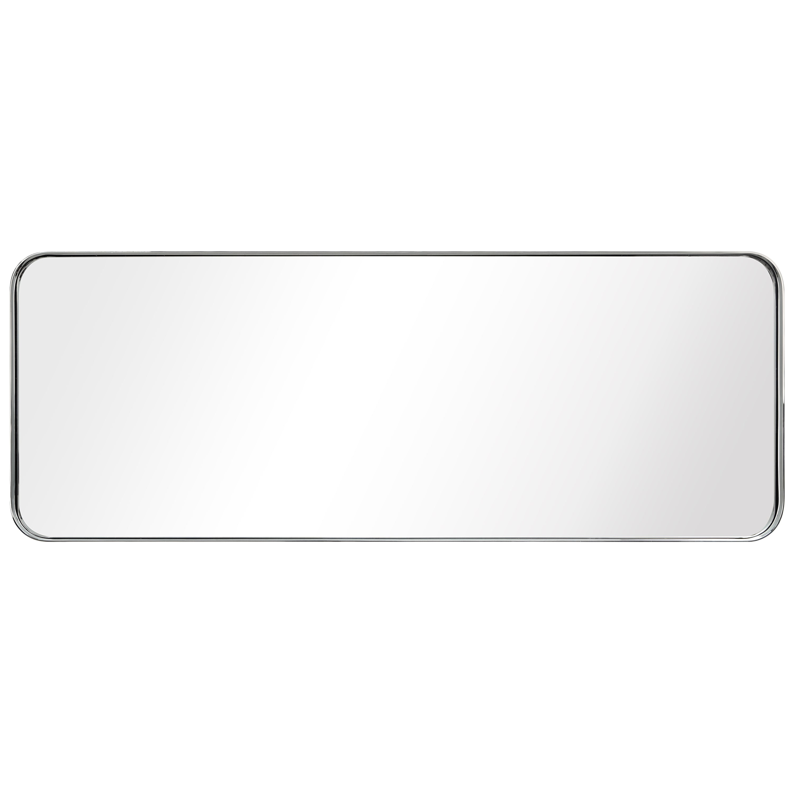 Ultra Polished Silver Stainless Steel Rectangular Wall Mirror