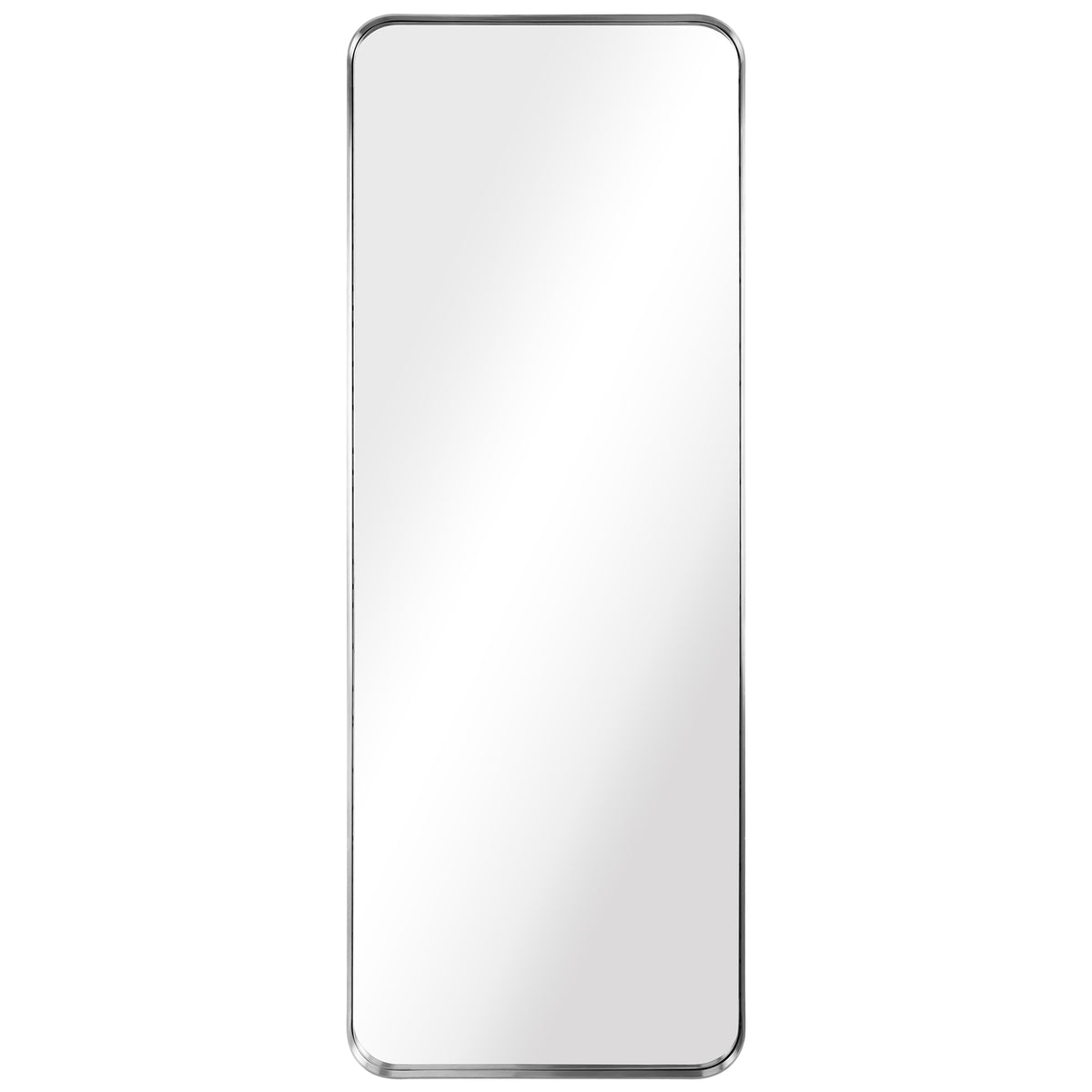 Ultra Brushed Silver Stainless Steel Rectangular Wall Mirror