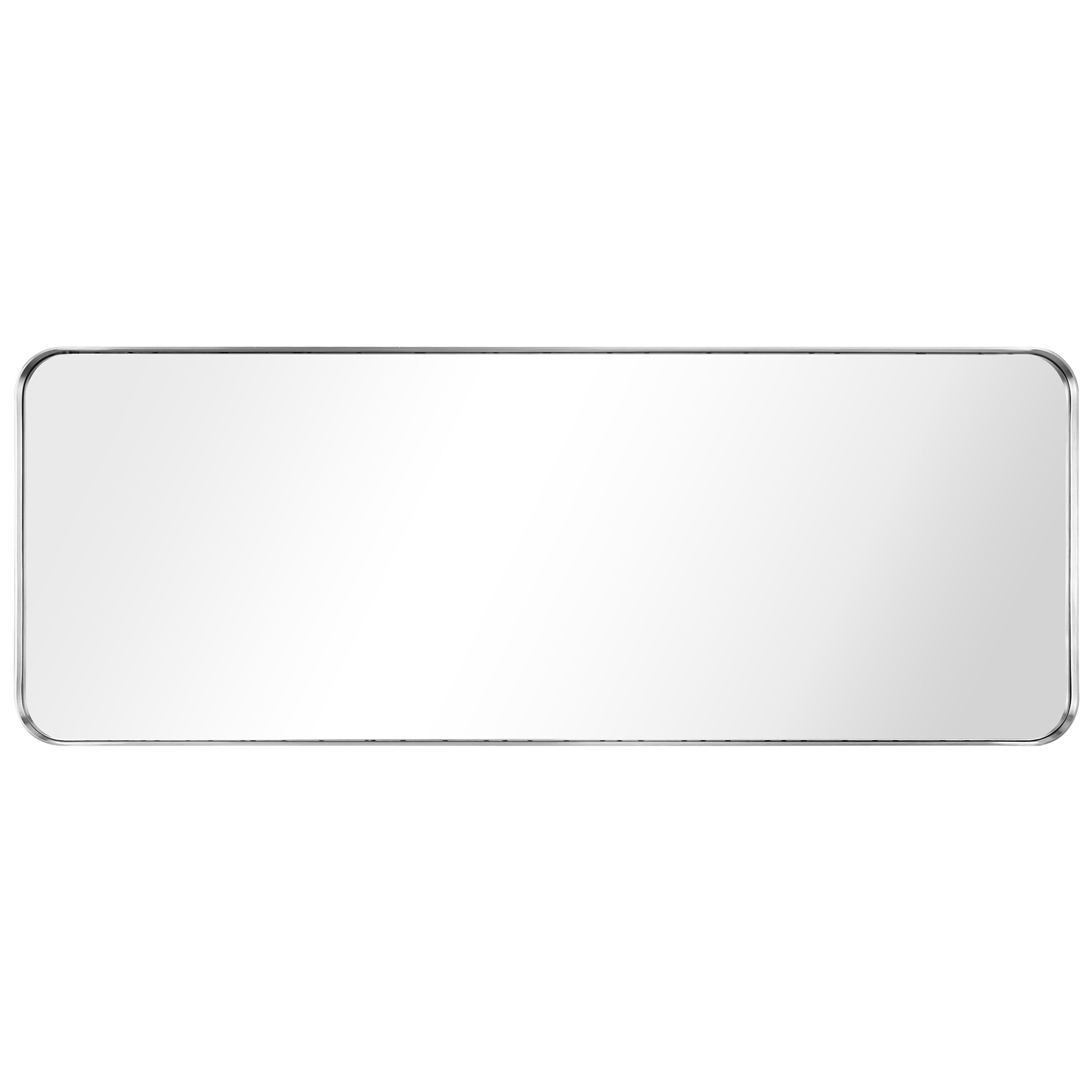 Ultra Brushed Silver Stainless Steel Rectangular Wall Mirror