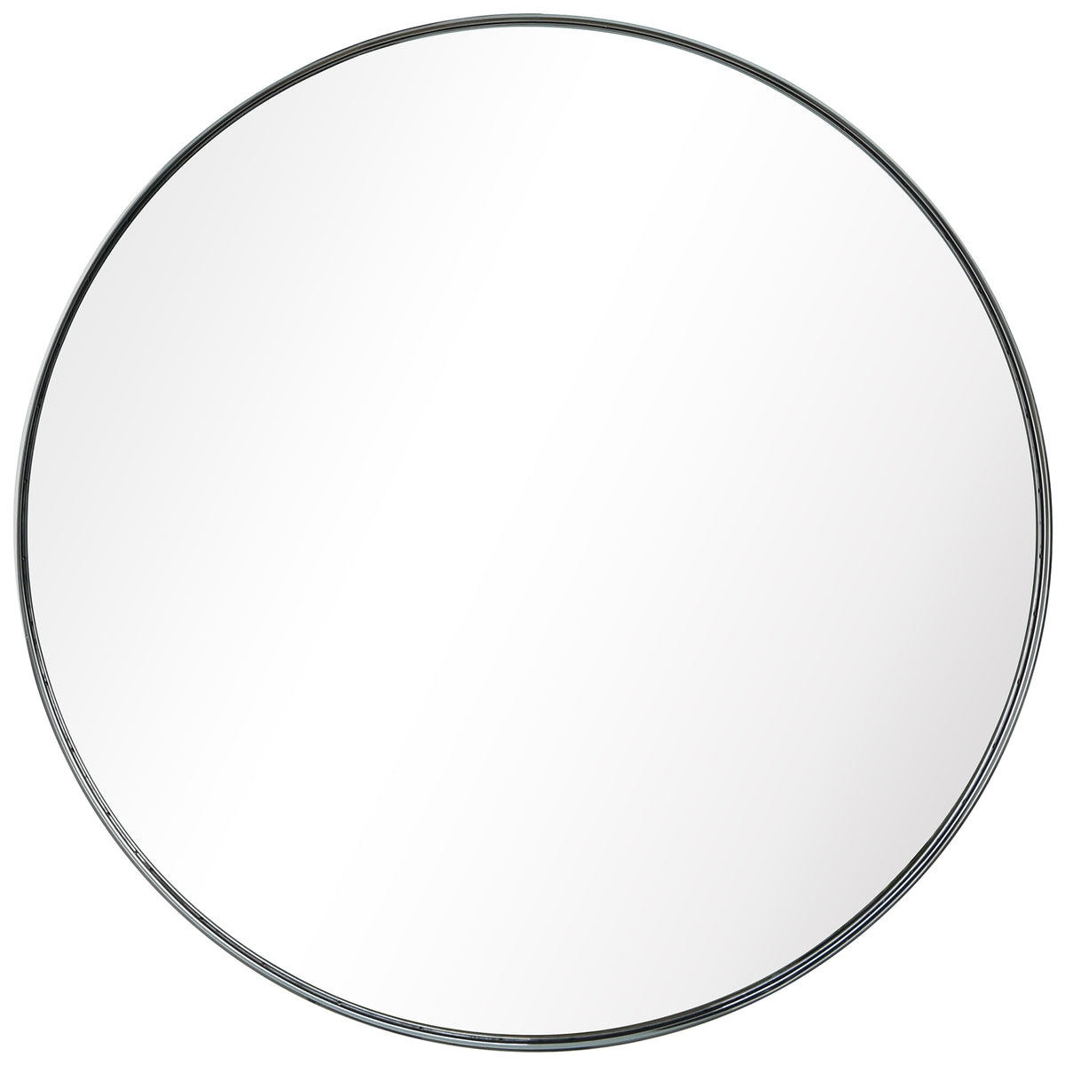 Ultra Polished Silver Stainless Steel Round Wall Mirror