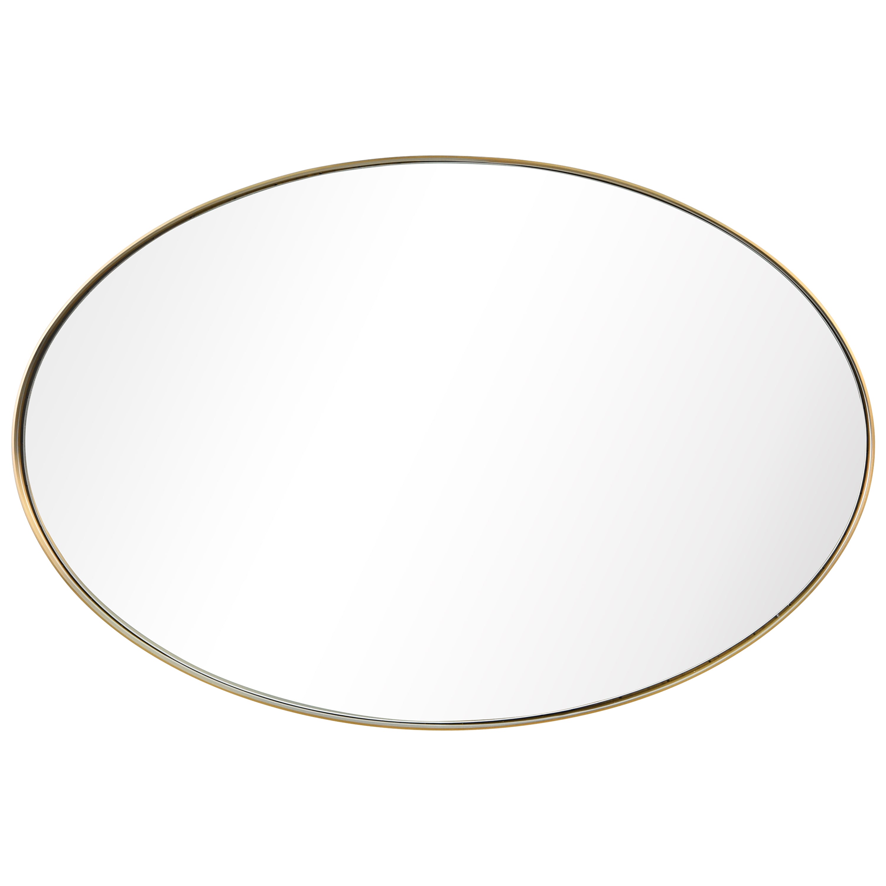 Ultra Brushed Gold Stainless Steel Oval Wall Mirror