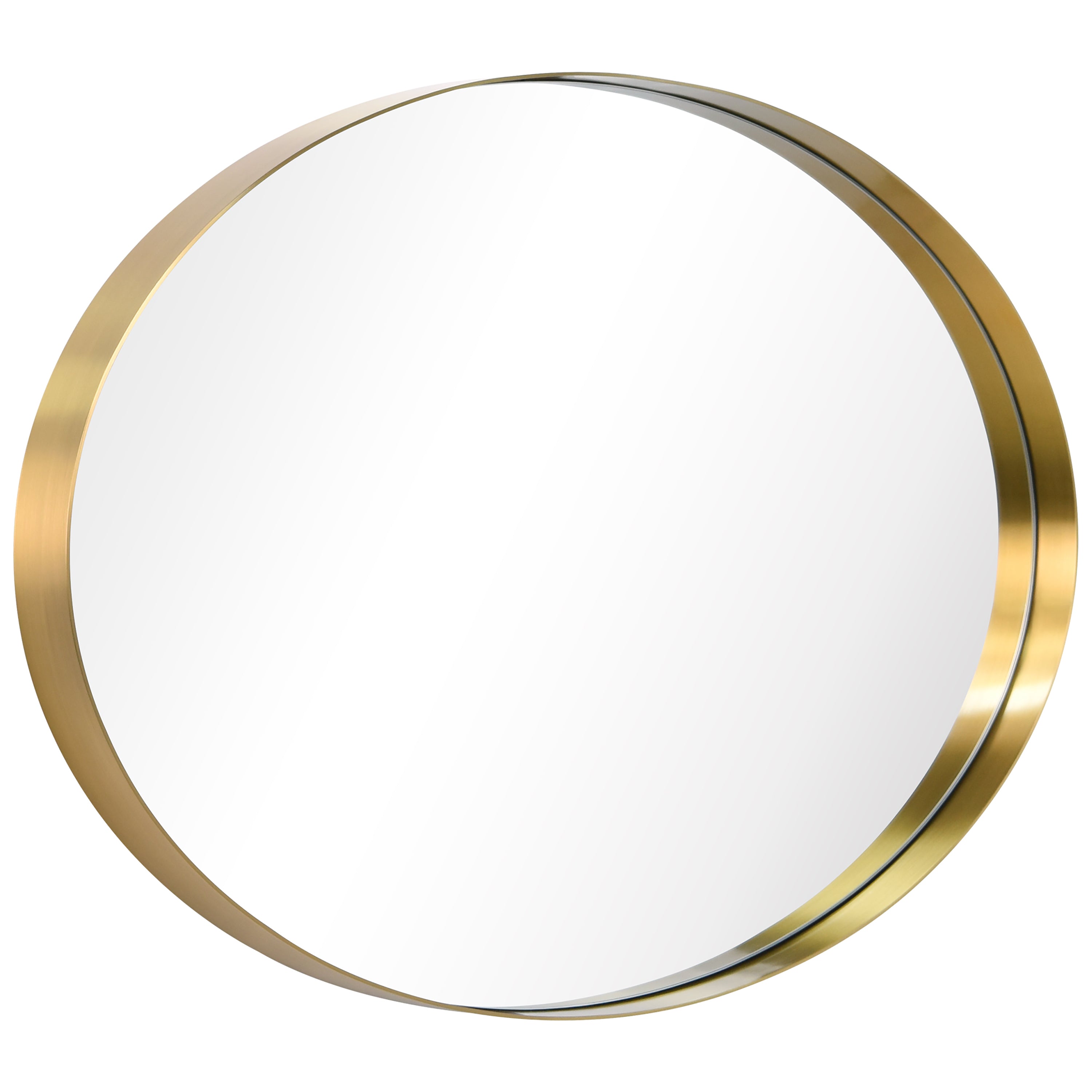 Ultra Brushed Gold Stainless Steel Oval Wall Mirror