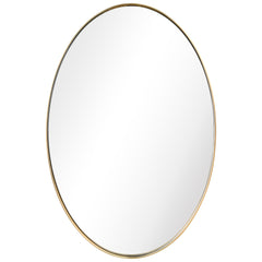 Ultra Brushed Gold Stainless Steel Oval Wall Mirror