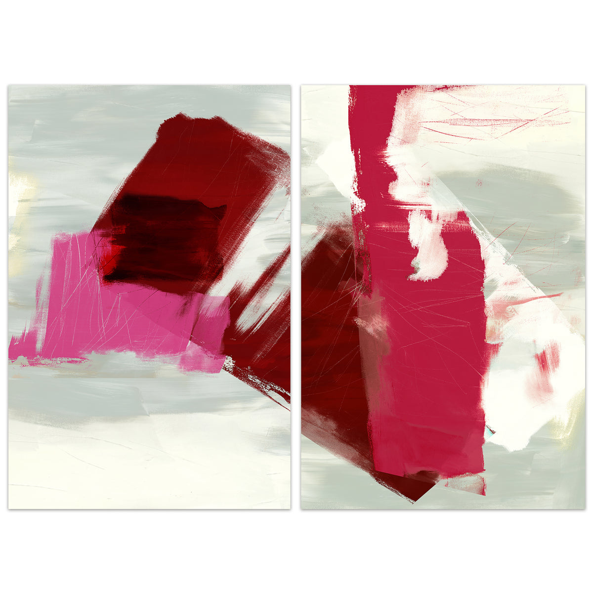 Magenta Abstract 1 & 2