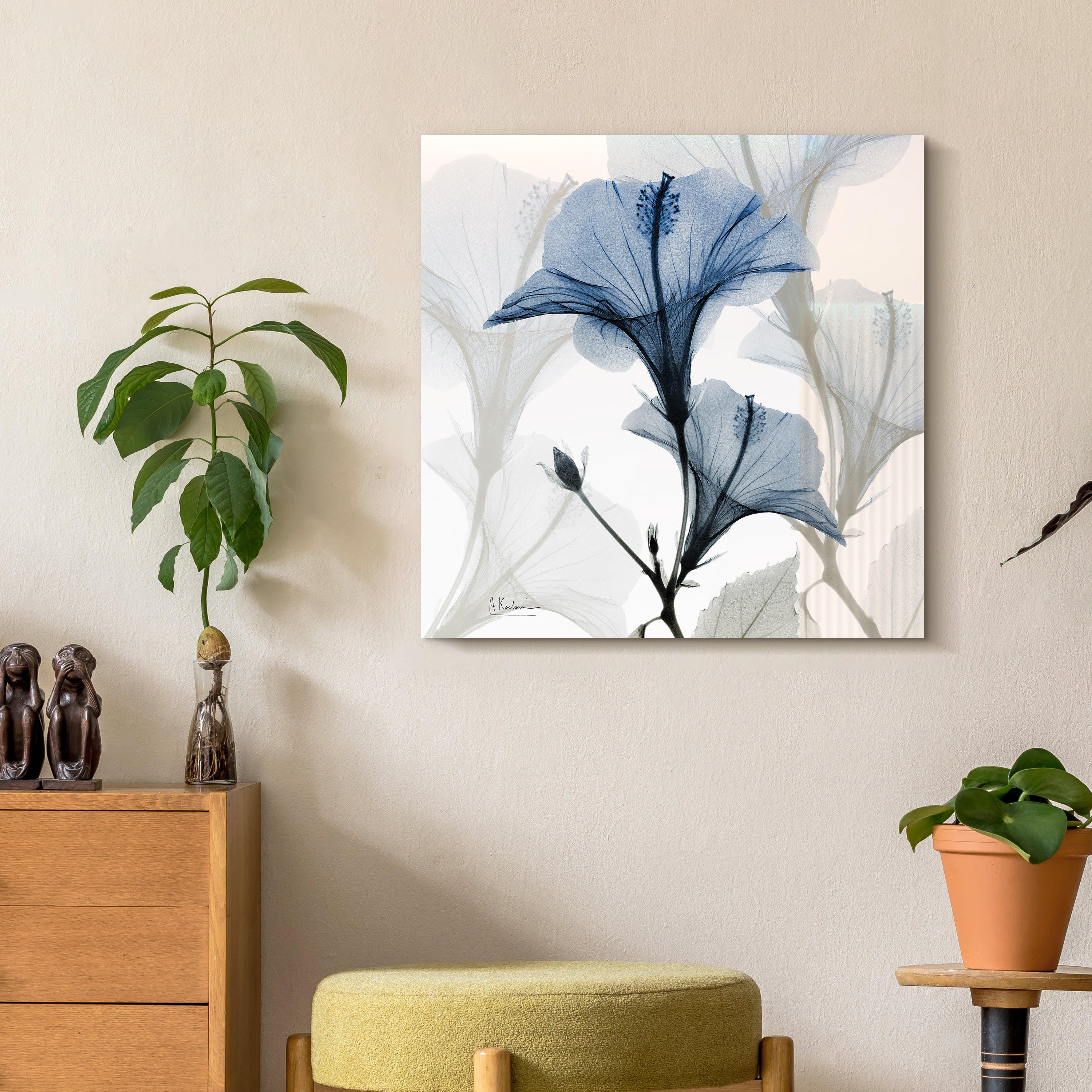 Blue Xray Floral