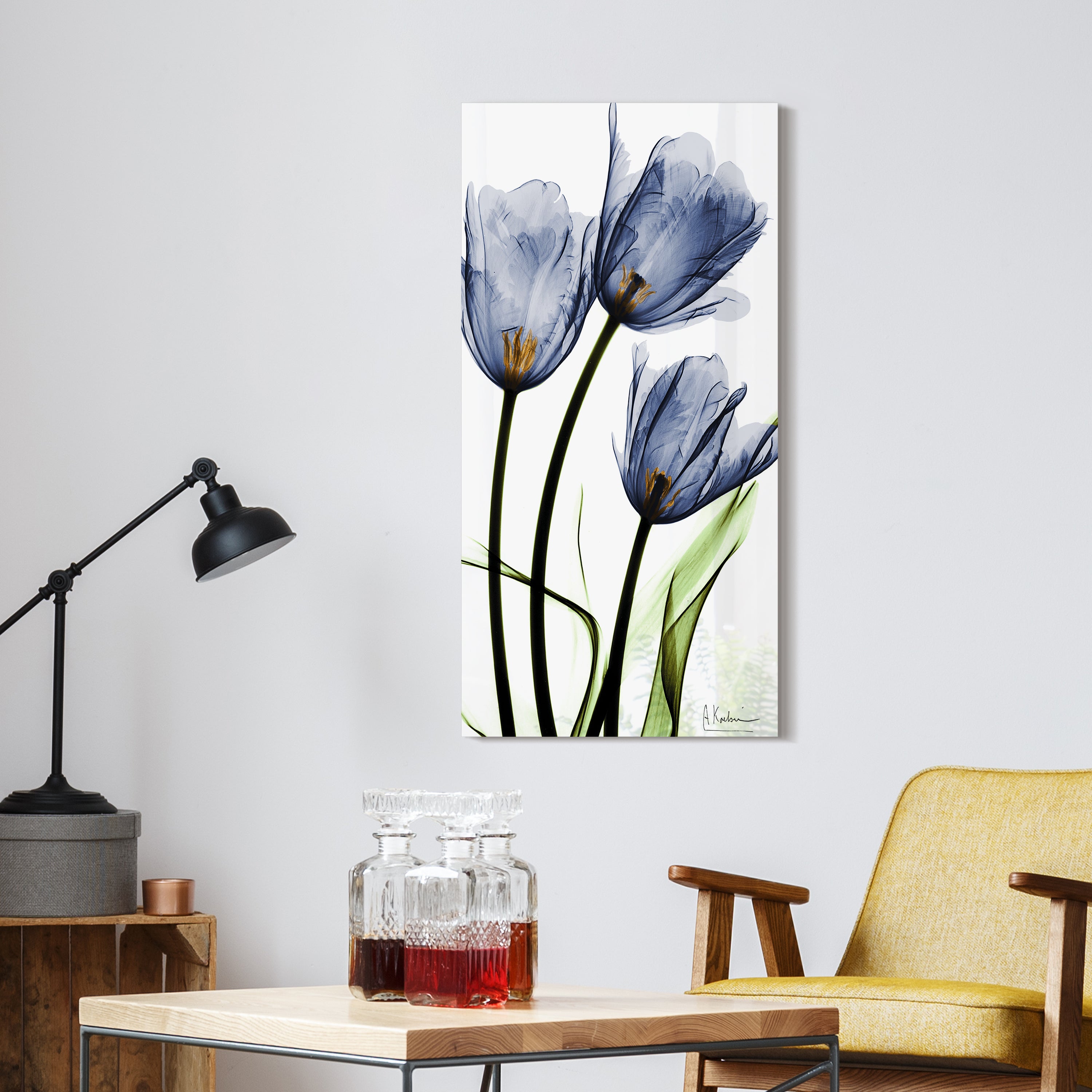 Three Blue Tulips