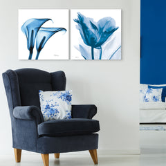 Lusty Blue Tulip & Indigo Calla Lilies