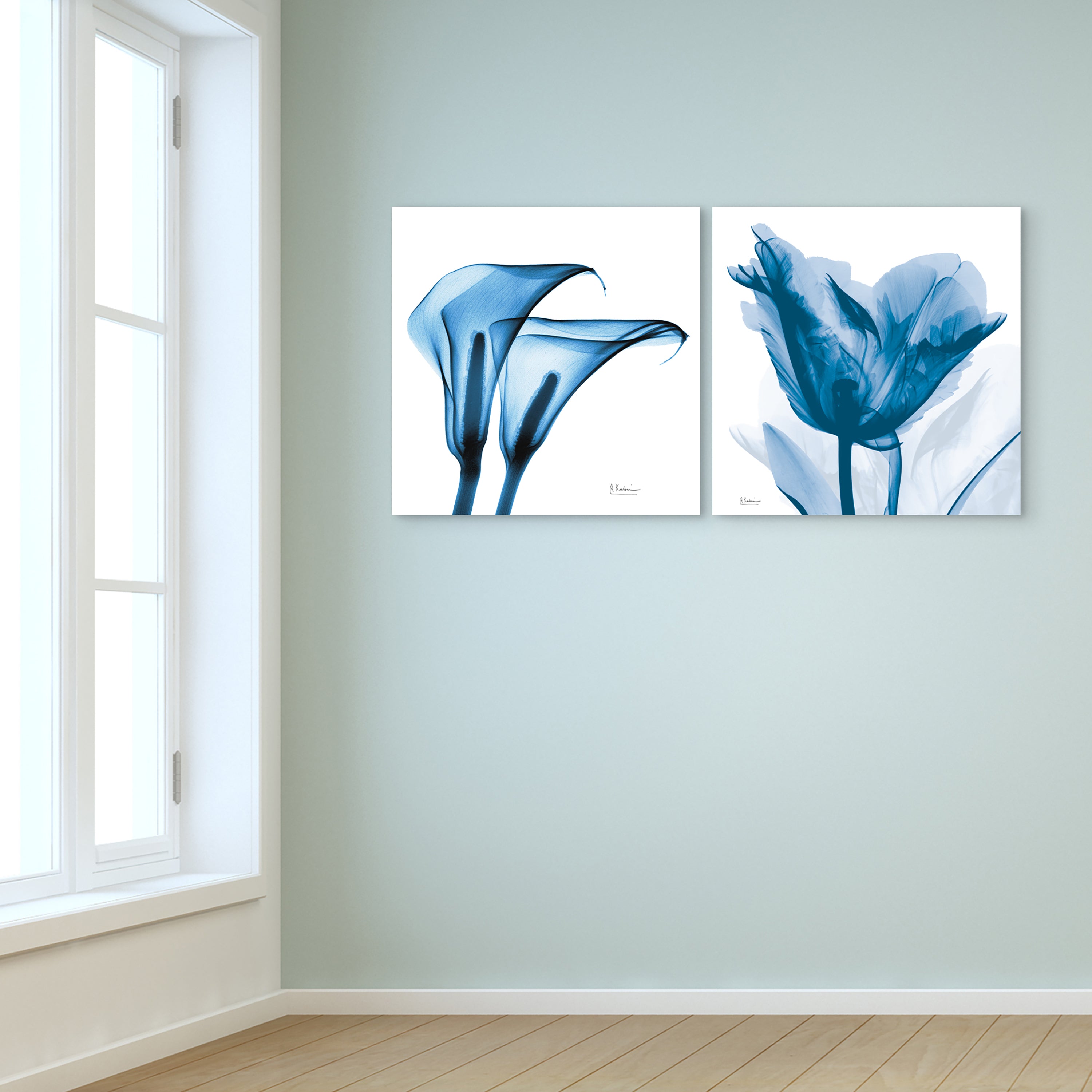 Lusty Blue Tulip & Indigo Calla Lilies