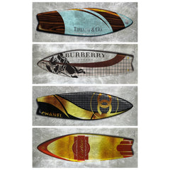 Blue, Black, Burgundy, Golden Designer Surfboard