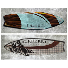 Blue , Burgundy Designer Surfboard