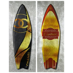 Black, Golden Designer Surfboard