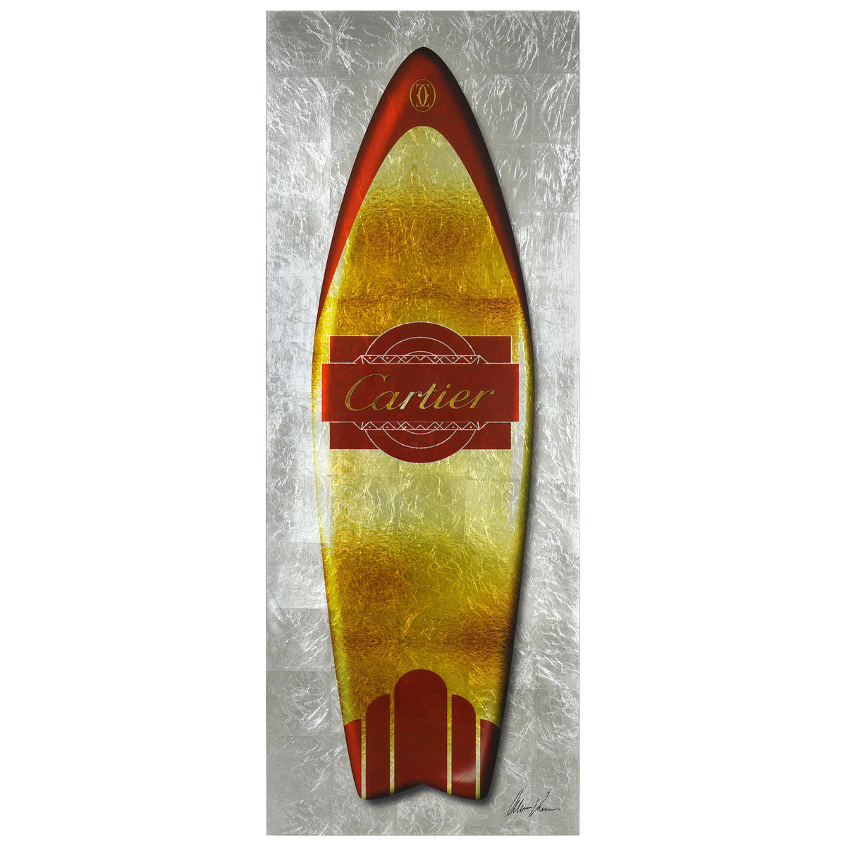 Golden Designer Surfboard