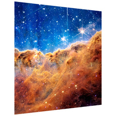 "Mountains of the Carina Nebula II" Frameless Free Floating Reverse Printed Tempered Art Glass Wall Art