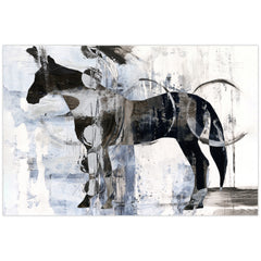 "Equestrian Essence I" Horse Frameless Free Floating Reverse Printed Tempered Art Glass Wall Art