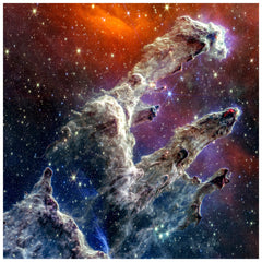 "Eagle Nebula: Pillars of Creation" Frameless Free Floating Reverse Printed Tempered Art Glass Wall Art