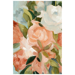 "Floral Harmony II" Bouquet Frameless Free Floating Reverse Printed Tempered Art Glass Wall Art