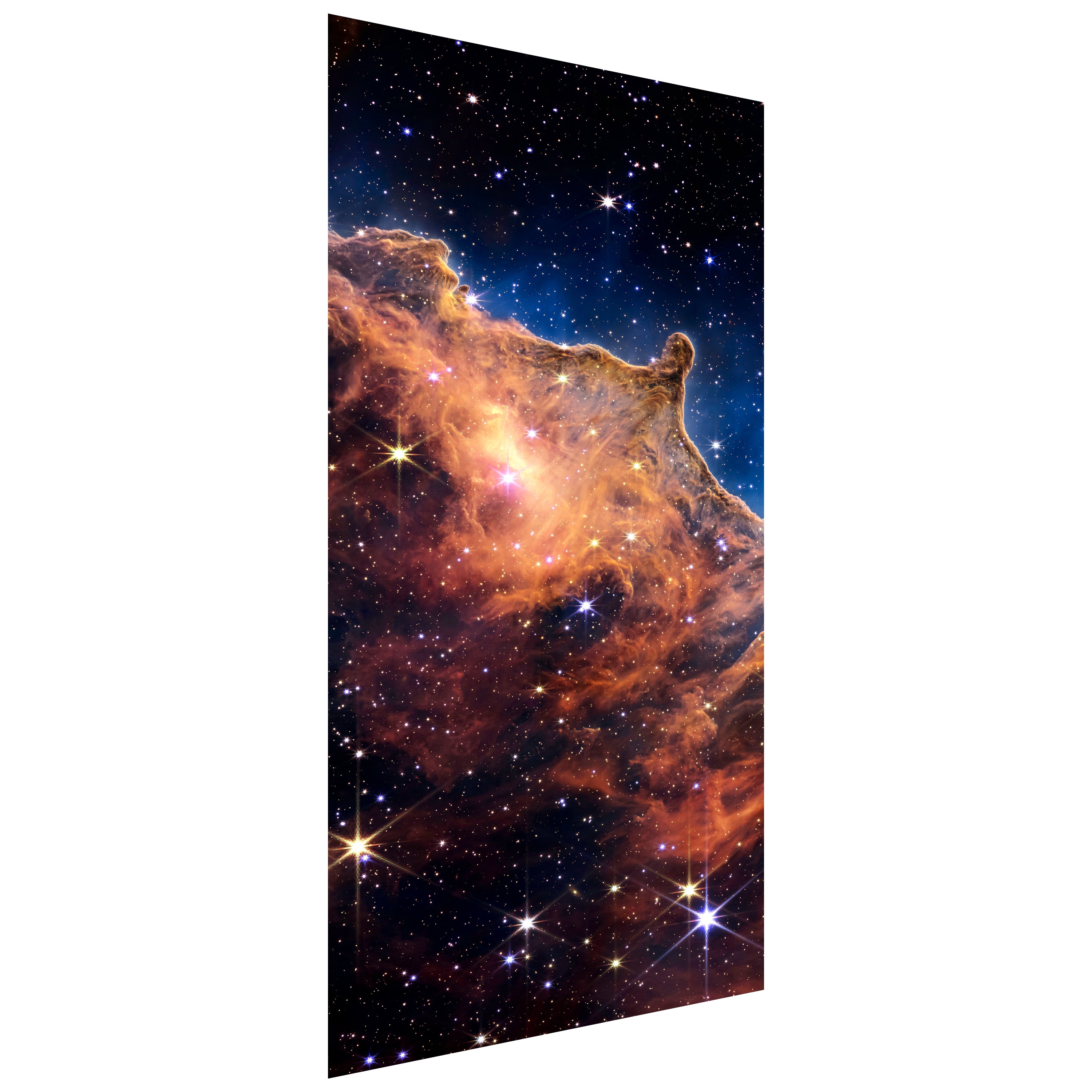 "Mountains of the Carina Nebula A" Frameless Free Floating Reverse Printed Tempered Art Glass Wall Art