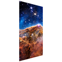 "Mountains of the Carina Nebula B" Frameless Free Floating Reverse Printed Tempered Art Glass Wall Art