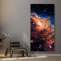 "Mountains of the Carina Nebula A" Frameless Free Floating Reverse Printed Tempered Art Glass Wall Art