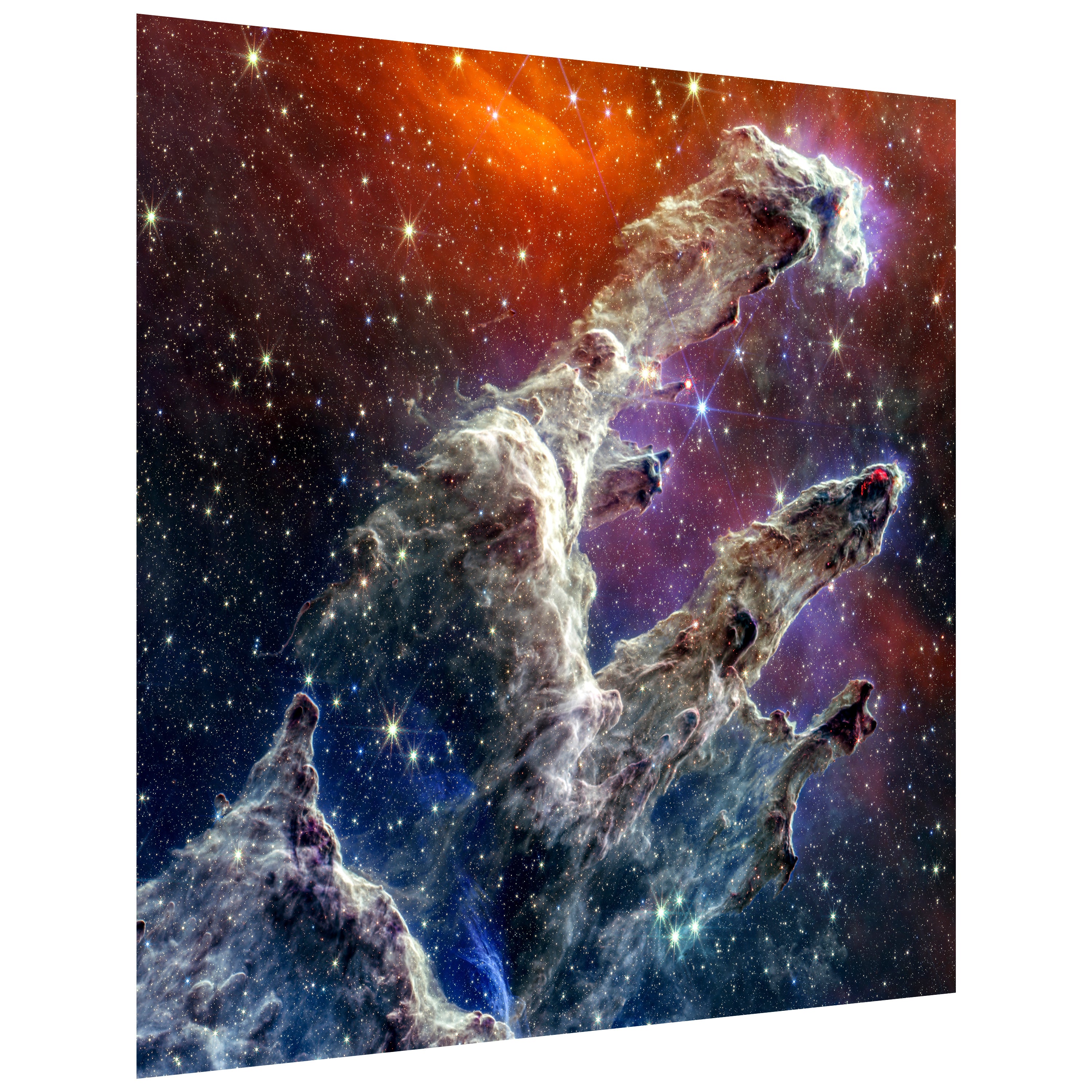 "Eagle Nebula: Pillars of Creation" Frameless Free Floating Reverse Printed Tempered Art Glass Wall Art