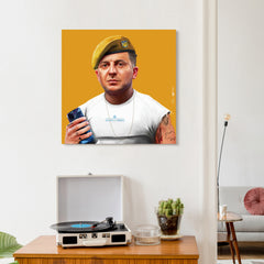 "Hip Volodymyr Zelenskyy" Frameless Free Floating Reverse Printed Tempered Art Glass Wall Art