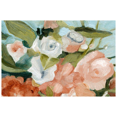 "Floral Harmony I" Bouquet Frameless Free Floating Reverse Printed Tempered Art Glass Wall Art